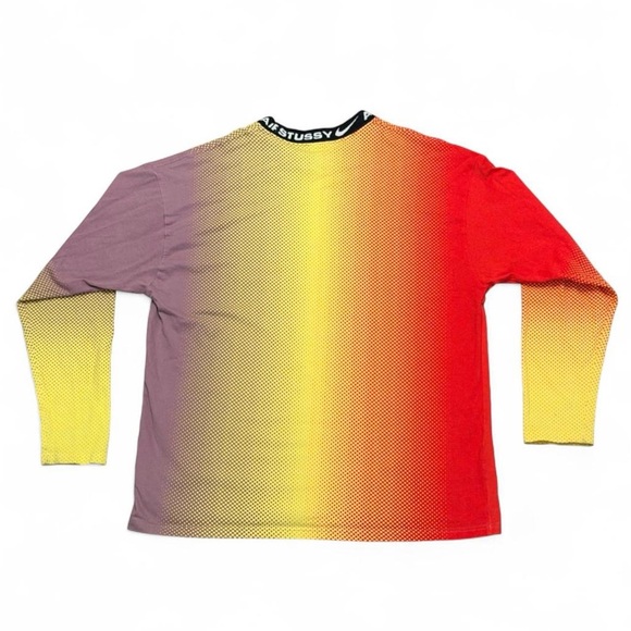 Nike x Stussy Gradient Mesh Long Sleeve Tee - Red Yellow Purple - Picture 2 of 2